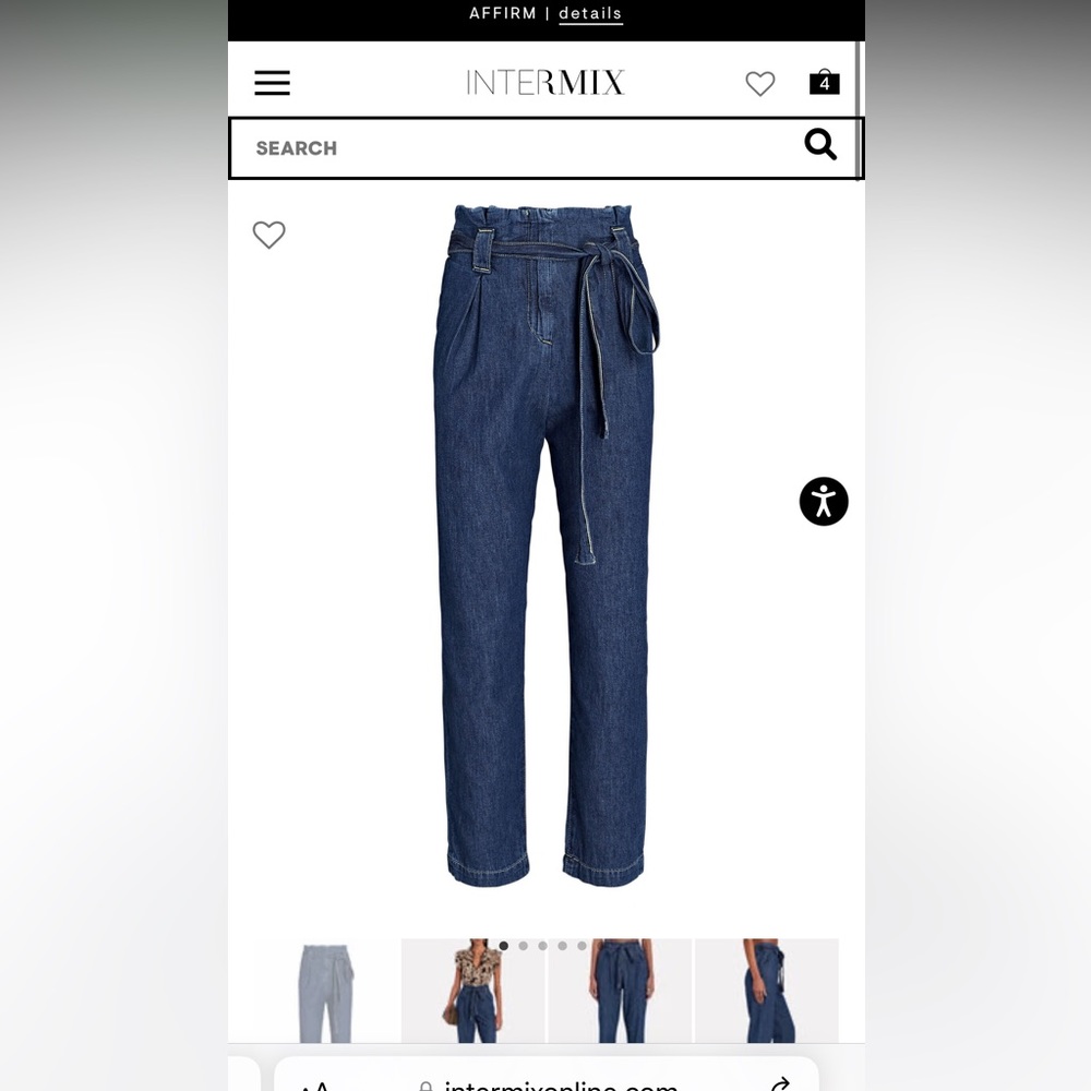 Violette Denim Paperbag Pants